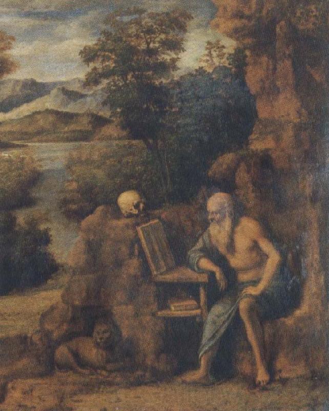 CIMA da Conegliano St. Jerome in the wilderness Norge oil painting art
